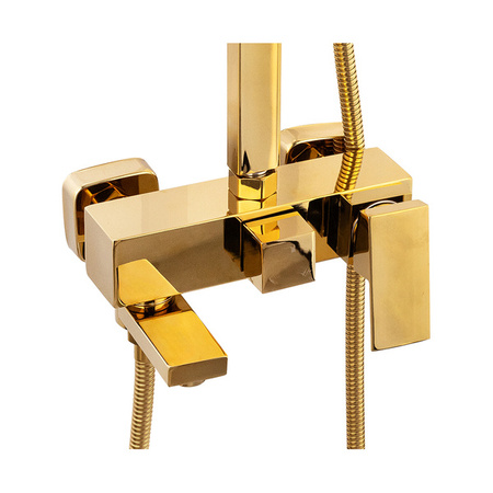 CONJUNTO DE DUCHA EXTERIOR CUBO S-1067G DORADO