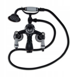 GRIFO DE BAÑERA DE PARED PALOMA RETRO S-1126B NEGRO