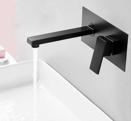 GRIFO DE LAVABO CUBO EMPOTRADO S-1094B NEGRO