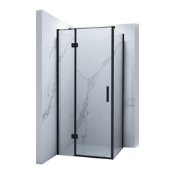 CABINA DE DUCHA WILSON CUADRADA TRANSPARENTE - 90X90X190 NEGRO