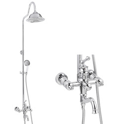 CONJUNTO DE DUCHA EXTERIOR ADELITA RETRO S-1125 CROMO