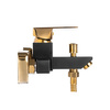 GRIFO DE BAÑERA DE PARED CUBO S-1176BG NEGRO/DORADO