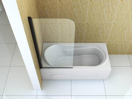 BIOMBO DE BAÑERA MARION DE 1 HOJA 70X140 MOVIBLE NEGRO