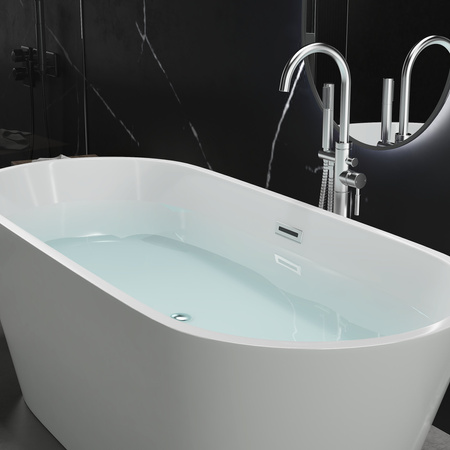 BAÑERA EXENTA EMILY ACRÍLICA 150×75×58 BLANCA