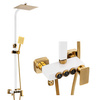 CONJUNTO DE DUCHA BIANCA SUPERFICIAL S-1160WG BLANCO/DORADO