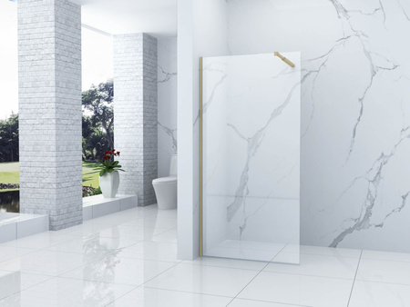 MAMPARA DE DUCHA WALK-IN 80x200 TRANSPARENTE DORADA