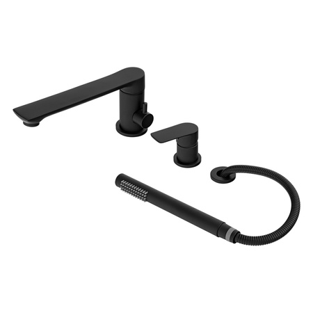 GRIFO DE BAÑERA DE 3 AGUJEROS S-1217B NEGRO