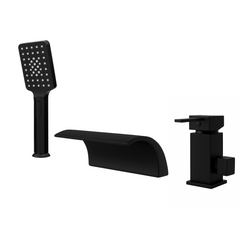 Grifo de bañera CASCADE S-1006B V4 de 3 agujeros negro