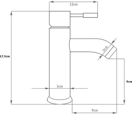 GRIFO DE LAVABO SENTINI DE PIE BAJO S-2003G DORADO