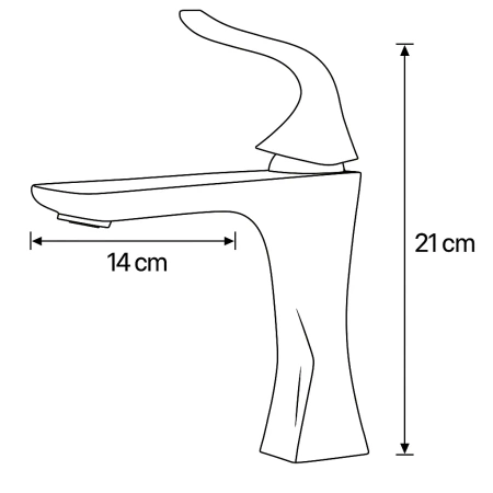 GRIFO DE LAVABO ALBA DE PIE BAJO S-1142G DORADO