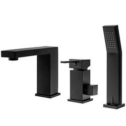 GRIFO DE BAÑERA DE 3 AGUJEROS CUBO S-1032B NEGRO