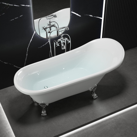 BAÑERA EXENTA ISABEL DE ACRÍLICO 150×75×72 BLANCA