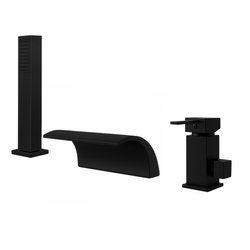 GRIFO DE BAÑERA CASCADE S-1006B V2 DE 3 AGUJEROS NEGRO