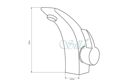 GRIFO DE LAVABO DE PIE BAJO S-1051 CROMADO