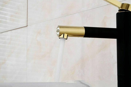 GRIFO DE LAVABO GIO ALTO GIRATORIO S-1084BG NEGRO