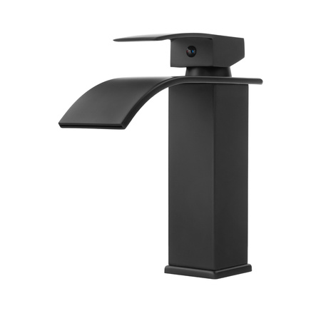 GRIFO DE LAVABO CASCADE DE PIE BAJO S-1001B NEGRO