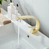 GRIFO DE LAVABO MOON DE PIE S-1080G DORADO