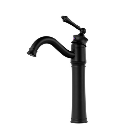 GRIFO DE LAVABO ADELITA ALTO GIRATORIO RETRO S-1088B NEGRO