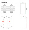 MAMPARA DE DUCHA PALMER WALK-IN DOUBLE DE 2 PARTES 60x200 60x200 TRANSPARENTE CROMO