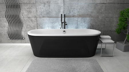 GRIFO DE BAÑERA INDEPENDIENTE PURO S-1083B NEGRO