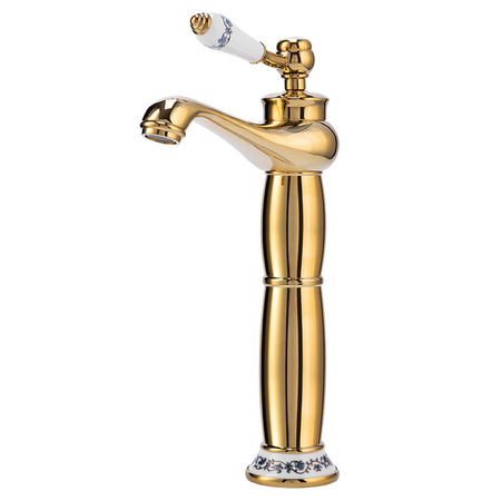 GRIFO DE LAVABO PALOMA ALTO RETRO S-1108G DORADO