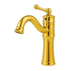 GRIFO DE LAVABO ADELITA DE PIE BAJO SEM-1089G RETRO DORADO