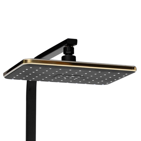 CONJUNTO DE DUCHA EXTERIOR CUBO S-1067BG NEGRO/ORO