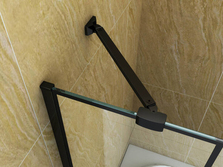 MAMPARA DE BAÑO MADISON+ DE 1 HOJA 60X140 FIJA NEGRA