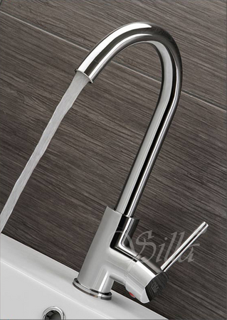 GRIFO DE LAVABO ROSA ALTO GIRATORIO S-1003 CROMO