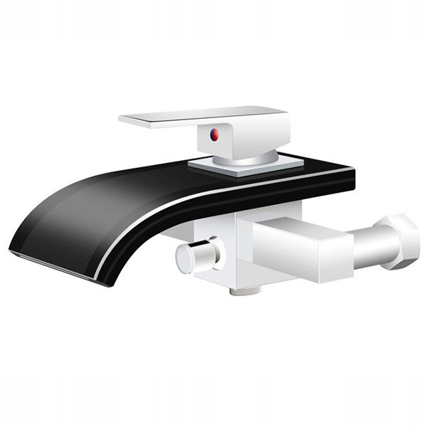 GRIFO DE BAÑERA DE PARED DE VIDRIO LUNA S-1012 CROMO