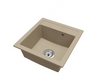 Fregadero Cocina Beige 52x49cm, Fregadero Granito 1 Seno + Sifón