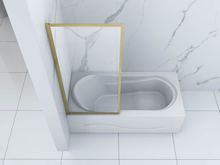 MAMPARA DE BAÑERA VESTON DE 1 HOJA 90X150 FIJA DORADA