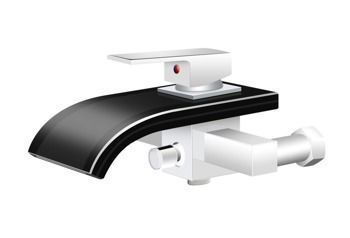 GRIFO DE BAÑERA DE PARED DE VIDRIO LUNA S-1012 CROMO