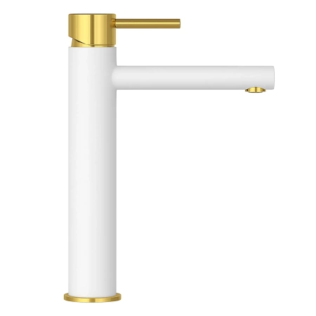GRIFO DE LAVABO BELLA ALTO S-2002WG BLANCO/DORADO
