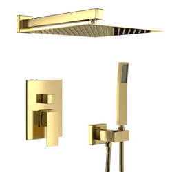 CONJUNTO DE DUCHA EMPOTRADA BASILIO S-1103G  DORADO