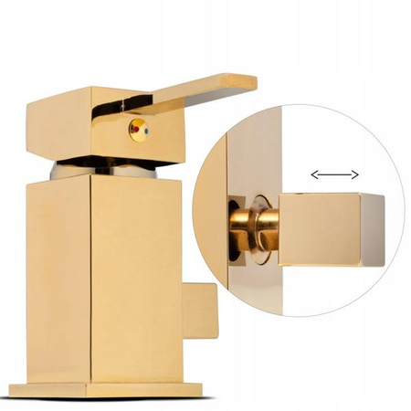 GRIFO DE BAÑERA CUBO DE 3 AGUJEROS S-1032G DORADO