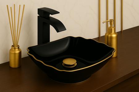 GRIFO DE LAVABO NEIRA ALTO S-1020HB NEGRO