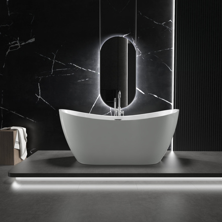 BAÑERA EXENTA ACRÍLICA GRACE 150×75×72 BLANCA