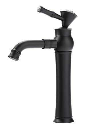 GRIFO DE LAVABO CRYSTAL ALTO RETRO S-1138B NEGRO