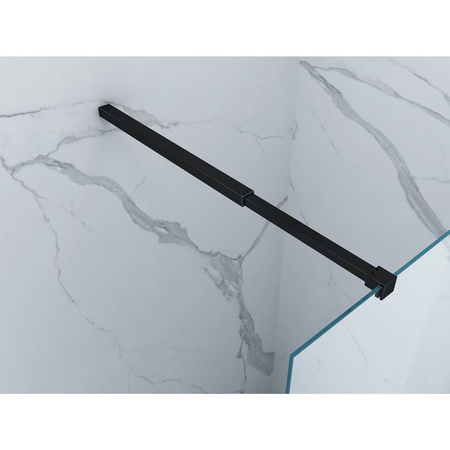 MAMPARA DE DUCHA WALK-IN 80x200 TRANSPARENTE NEGRA