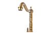 GRIFO DE LAVABO ESTELA ALTO GIRATORIO ORO VIEJO S-1087 RETRO