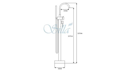 GRIFO DE BAÑERA ROSA INDEPENDIENTE S-1069C CROMADO
