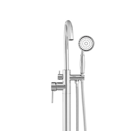 GRIFO DE BAÑERA EXENTO ROSA RETRO S-1221 CROMO