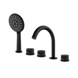 GRIFO DE BAÑERA DE 5 AGUJEROS S-1216B NEGRO