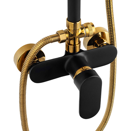 CONJUNTO DE DUCHA MARTINA EXTERIOR S-1190BG NEGRO/DORADO