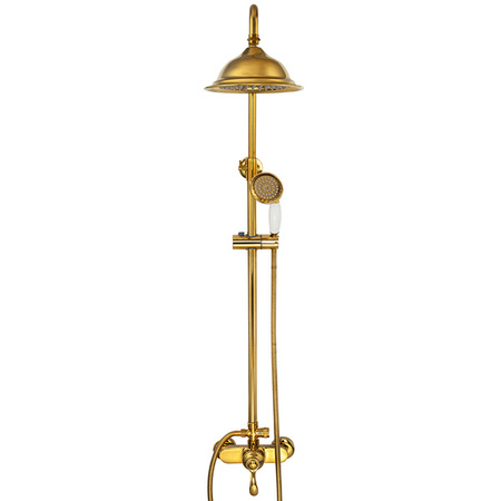 CONJUNTO DE DUCHA RETRO LORENZA EXTERNO S-1189 DORADO