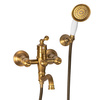 GRIFO DE BAÑERA DE PARED ADELITA RETRO S-1181VG ORO VIEJO