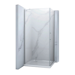 CABINA DE DUCHA FRANKLIN CROMO CON PLATO SLIM CUADRADA TRANSPARENTE - 90X90X190