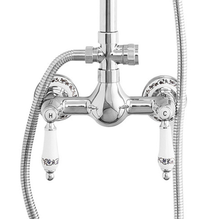 CONJUNTO DE DUCHA EXTERIOR RETRO PALOMA S-1198 CROMO