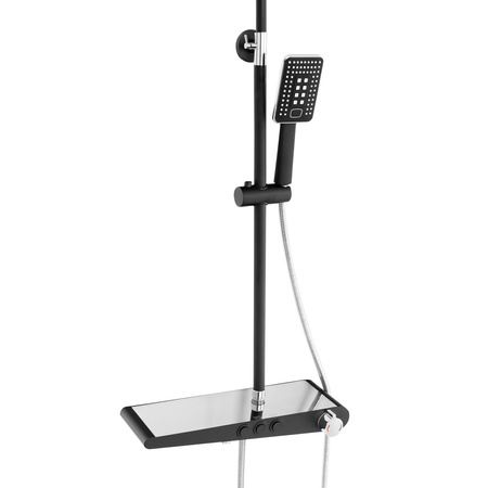 CONJUNTO DE DUCHA EXTERIOR LIVIA S-1206BC NEGRO/CROMADO